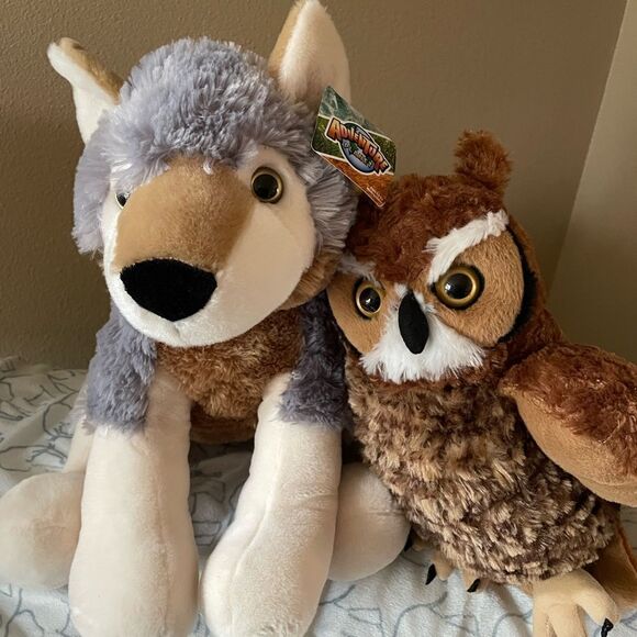 Adventure Planet Large Wolf Plush Wolf Republic Owl Plush - Picture 1 of 14